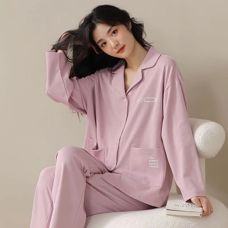Women's Cotton Pajamas Can Be Worn Outside In Spring And Autumn