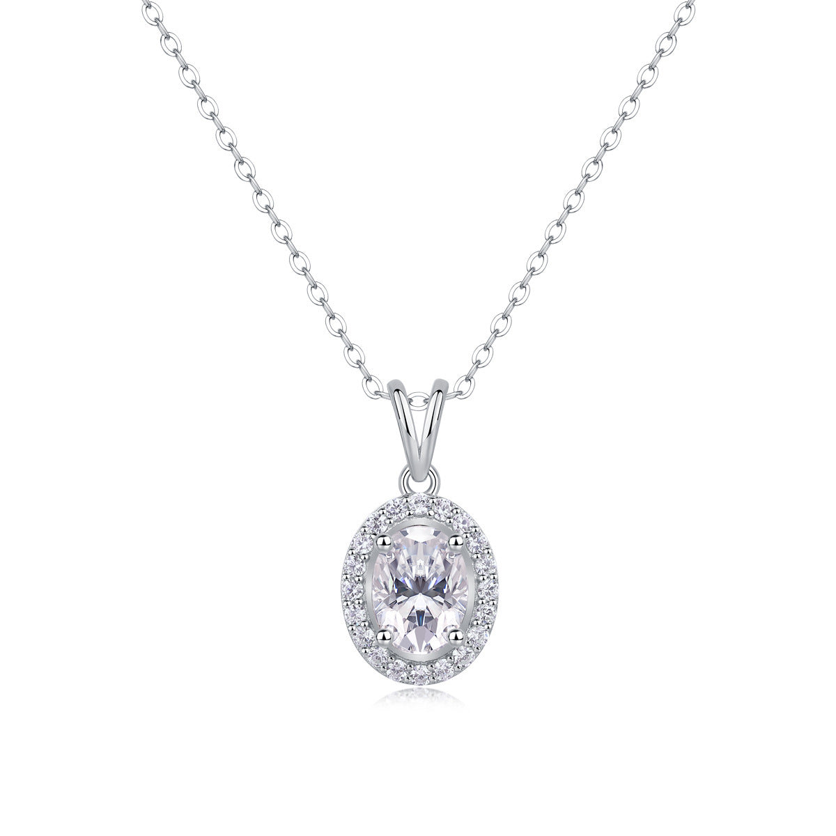 All-match Simple Leisure Fashion Moissanite Yis Style Horse Eye Pendant Necklace