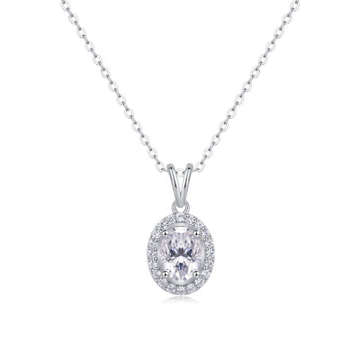 All-match Simple Leisure Fashion Moissanite Yis Style Horse Eye Pendant Necklace