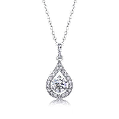 All-match Simple Leisure Fashion Moissanite Yis Style Horse Eye Pendant Necklace