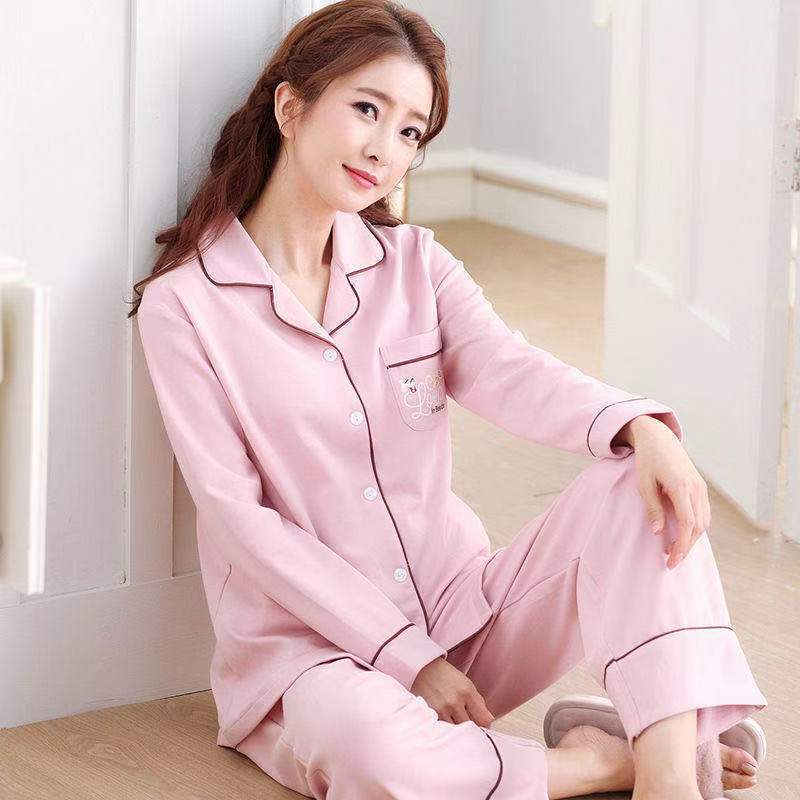 Women's Cotton Pajamas Can Be Worn Outside In Spring And Autumn