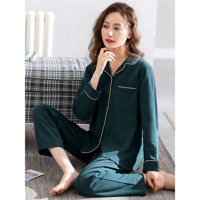 Women's Cotton Pajamas Can Be Worn Outside In Spring And Autumn
