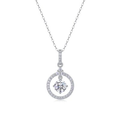 All-match Simple Leisure Fashion Moissanite Yis Style Horse Eye Pendant Necklace