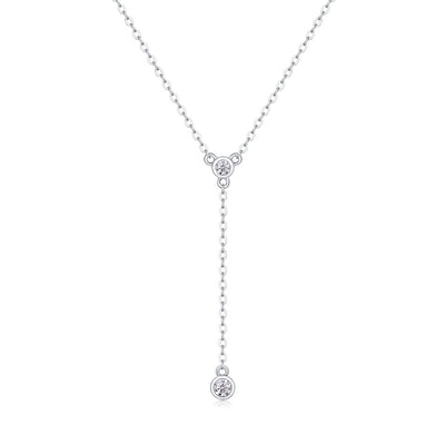 All-match Simple Leisure Fashion Moissanite Yis Style Horse Eye Pendant Necklace