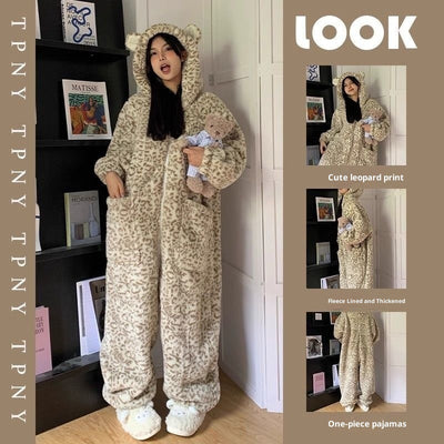 Cute Hooded Integrated Ladies' Homewear